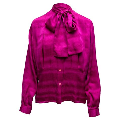 fuchsia pussy-bow gucci blouse|GUCCI Pussy.